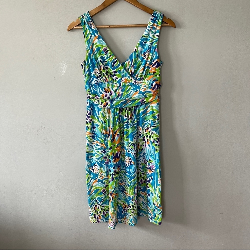 Lilly Pulitzer Sea Soiree Shianne V-Neck Above The Knee Dress Size Small - Picture 2 of 5